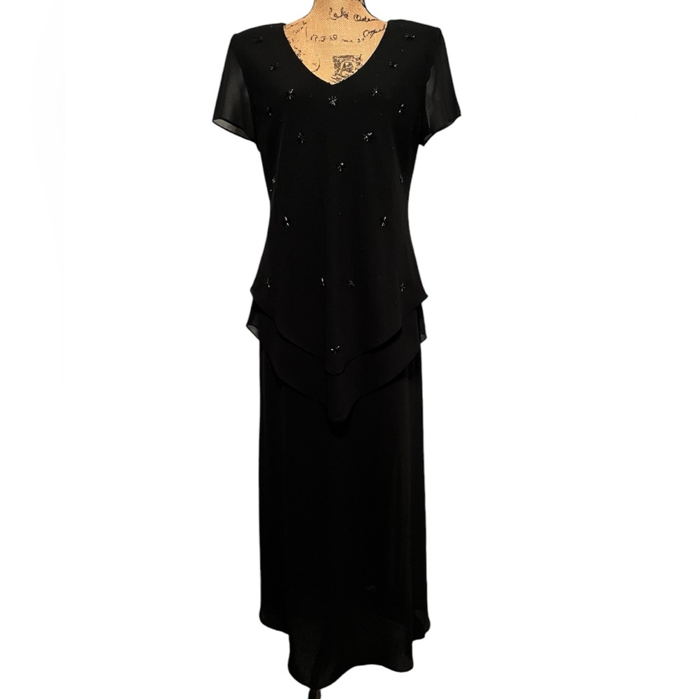 Positive Attitude Black Short Sleeve Formal dress size 14